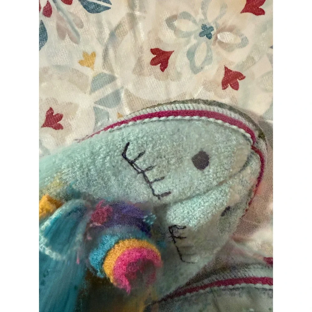 Garnet Hill Kids Wool Unicorn Slippers Mint‎ Blue Bootie Size 2 Made in Ukraine